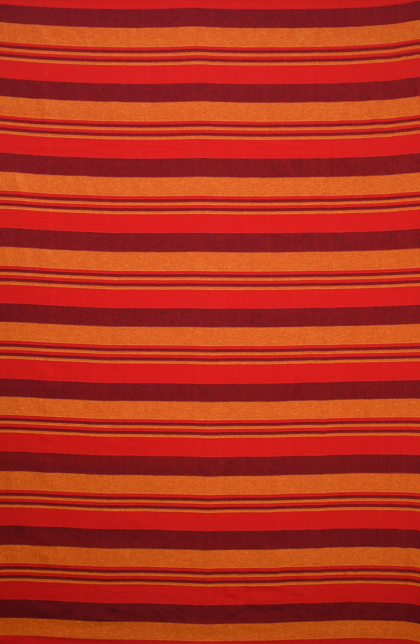 Handloom Cotton Red Striped Single Bedcover without Pillow Covers