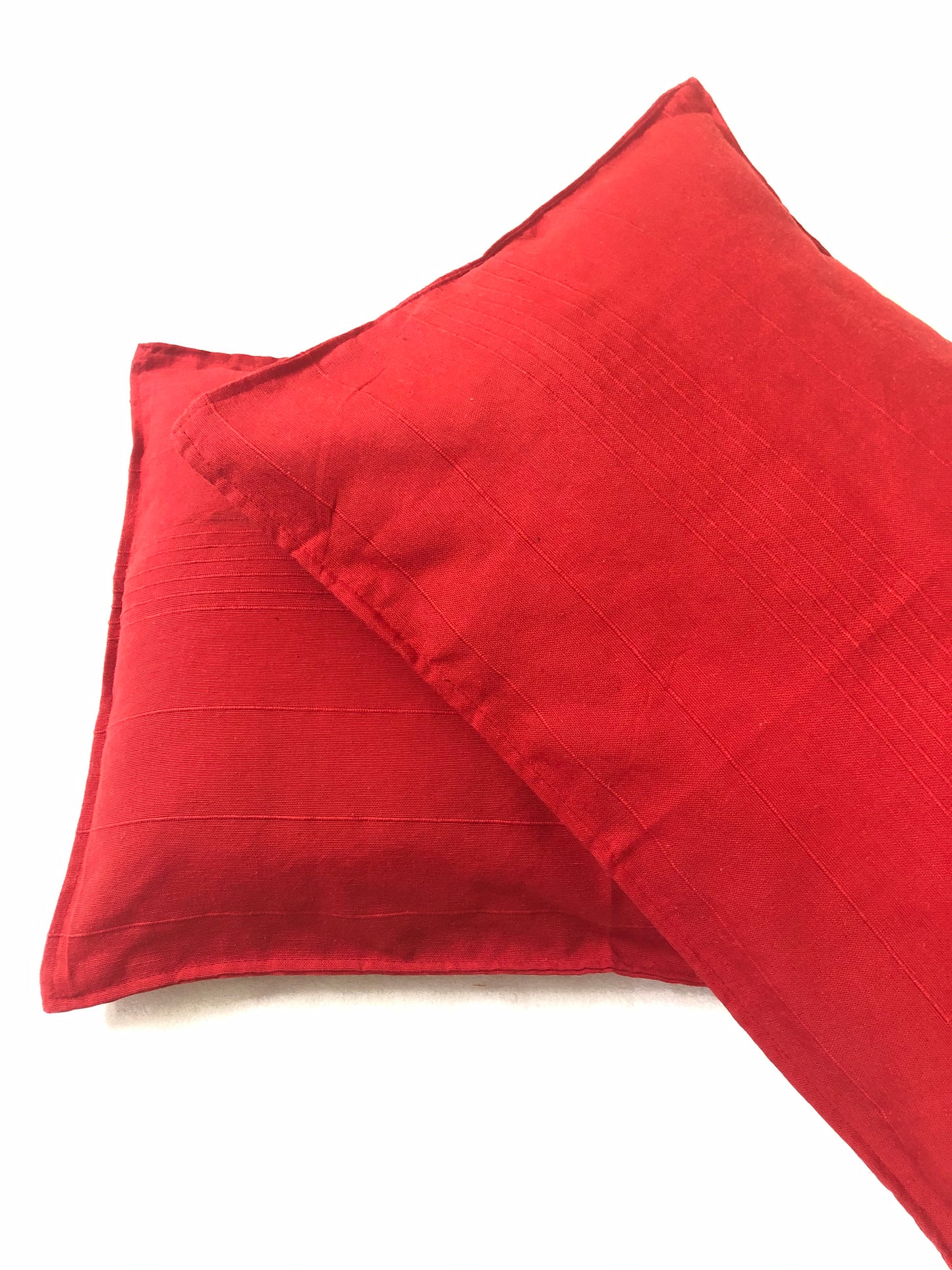 Handloom Cotton Red Pillow Covers (Set of 2)