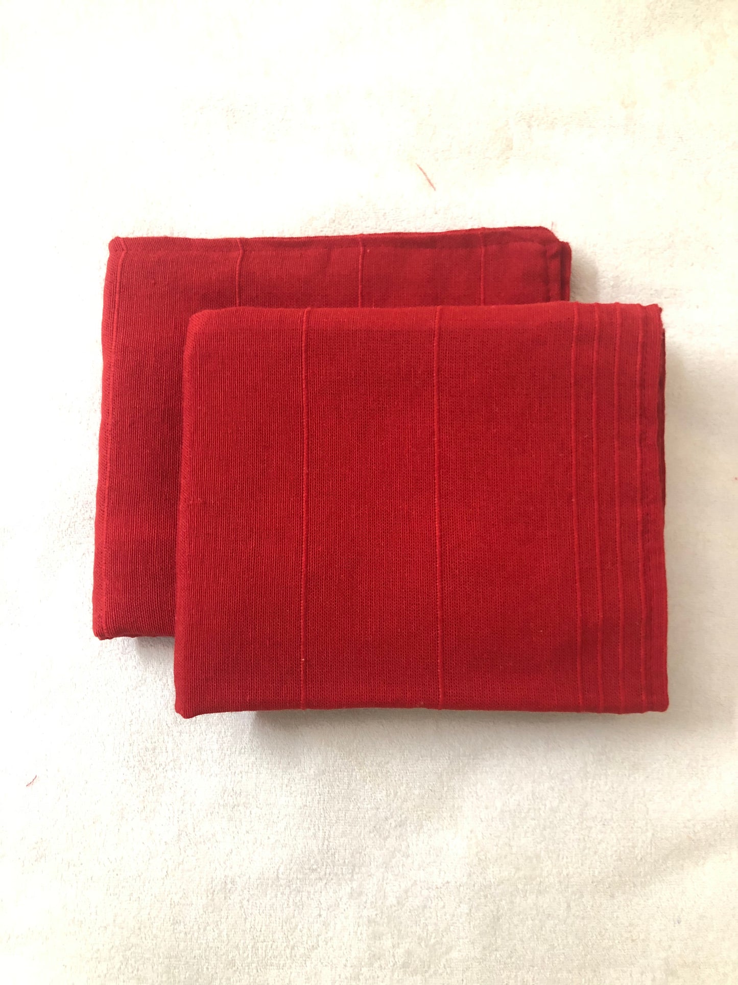 Handloom Cotton Red Pillow Covers (Set of 2)