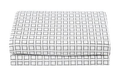 Handloom Cotton White Box Double Bedcover without Pillow Covers