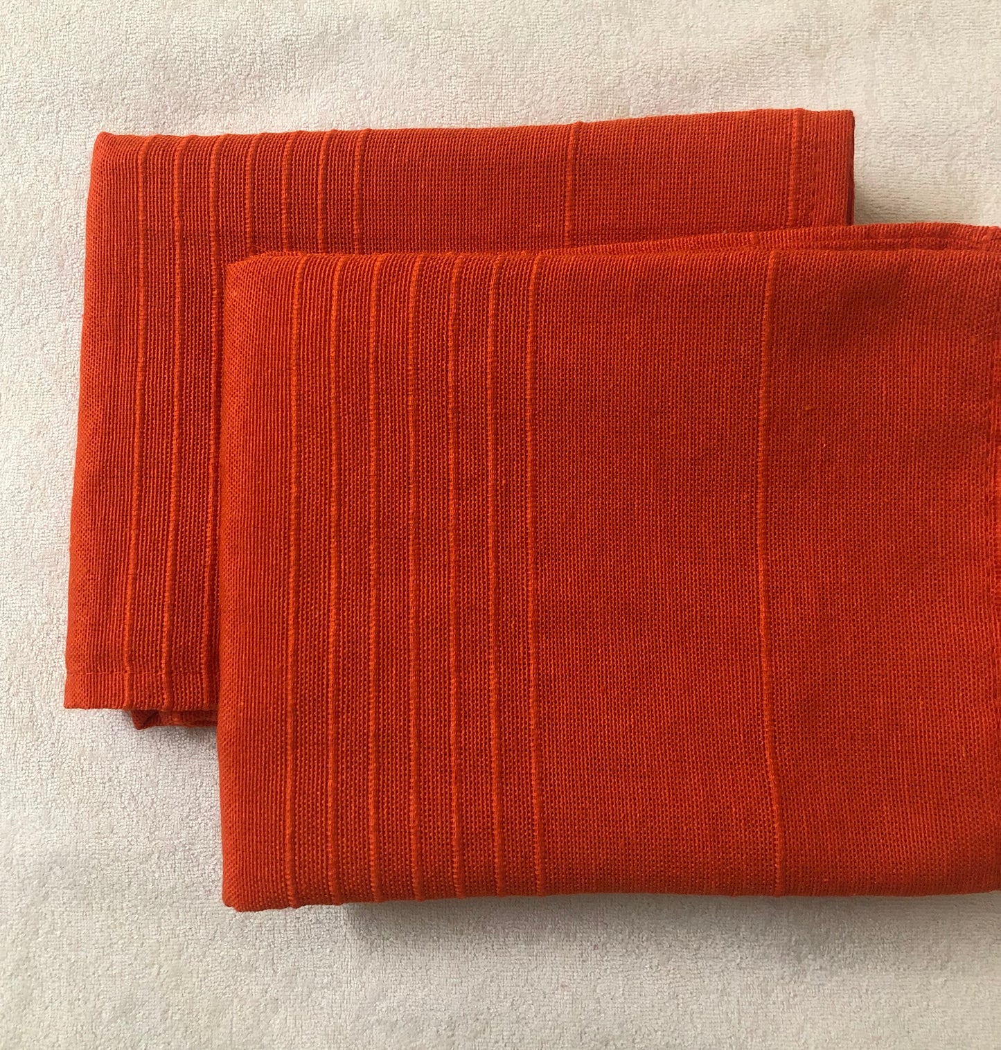 Handloom Cotton Orange Pillow Covers (Set of 2)