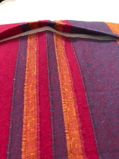 Handloom Cotton Pink Striped Pillow Covers (Set of 2)