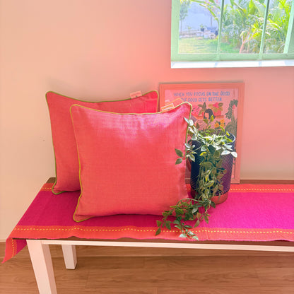 Handloom Premium Green Cotton Cushion Covers (Pack of 2)